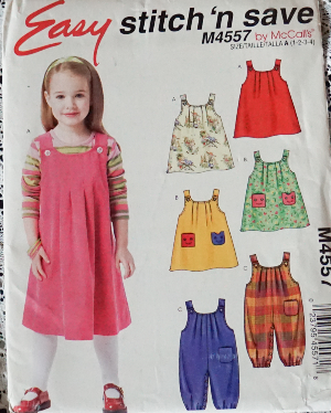VintageMcCalls Pattern M4557 Stitch & Save Toddler's Jumpsuit and Jumper  Sizes 1, 2, 3 & 4